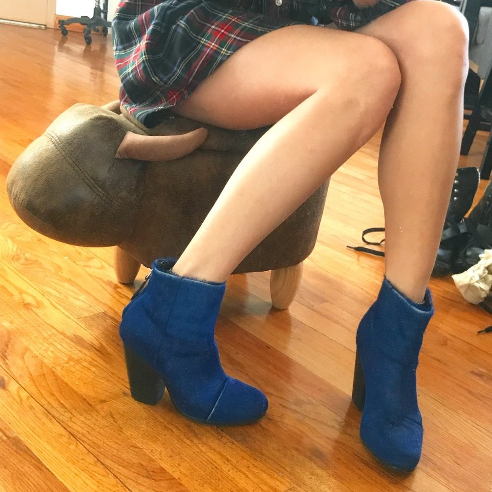 rag & bone RARE. Blue Haircalf Booties